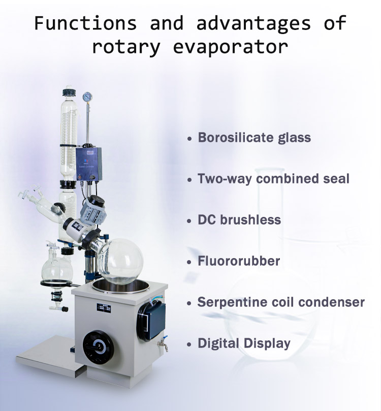 20l 50l 100l Industrial Lab Vacuum Pump Buchi Essential Oil Distillation Rotary Film Evaporator Set Price