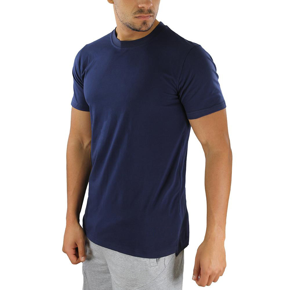 Yuwen High Quality Eco Friendly Premium Brand T Shirts With Split Hem Blank Slim Fit Men Organic Cotton T Shirt