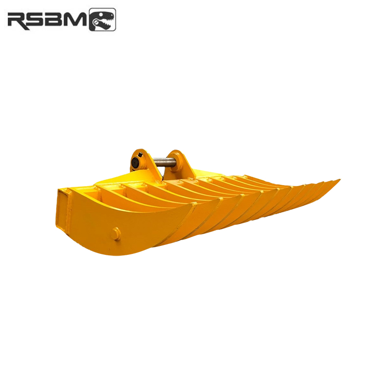 1900mm Width 100*100mm Excavator Root Rake Bucket