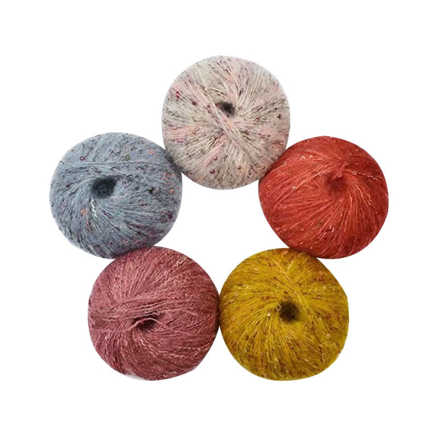 COOMAMUU wholesale cheap faux mohair yarn 4.8plys fancy knitting yarn 100g/ball