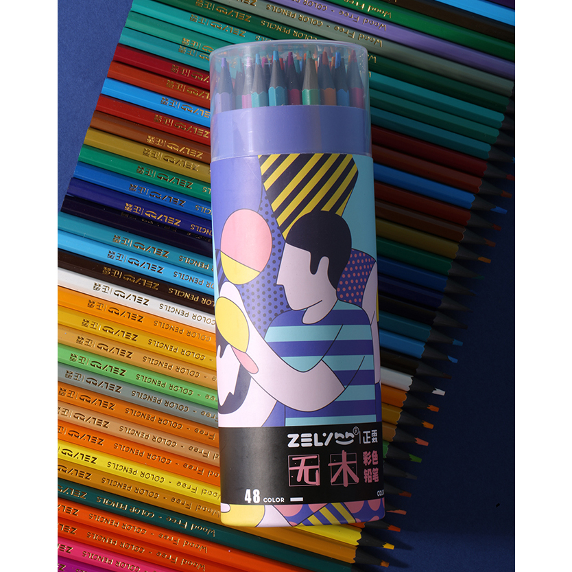 wood free 24 color pencil for school promotion