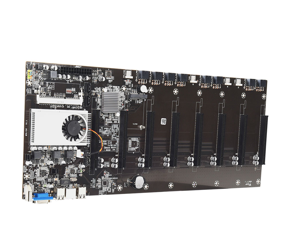 Новый riserless материнская плата 8 графических карт материнская плата 8 Gpu Btc-T37 поддержка 1066/1333/1600 1037 8p Ming машина материнская плата