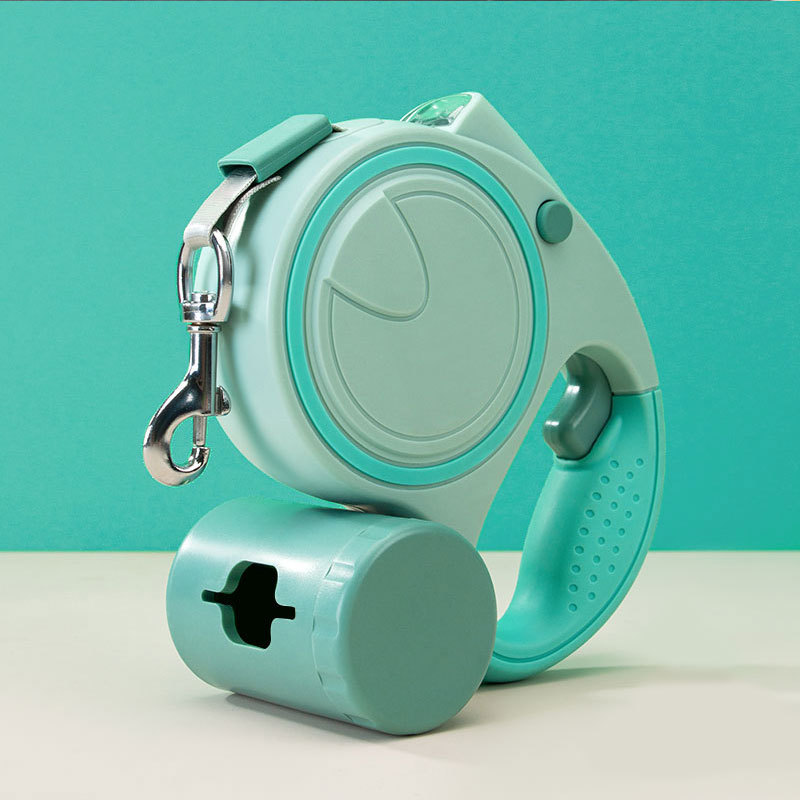Factory Price Wholesale Multifunctional Retractable Nylon Dog Collar And Leash With Light