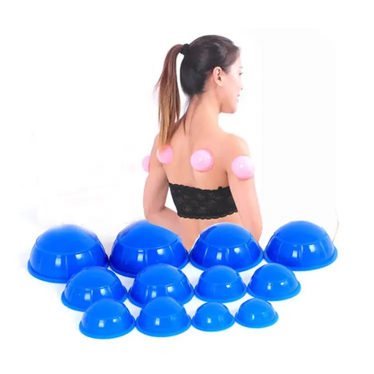 12pcs Silicone Cupping Device Health Care Vacuum Cupping Cups Medical Silicone Suction Cup for Back Arm Leg and Massage