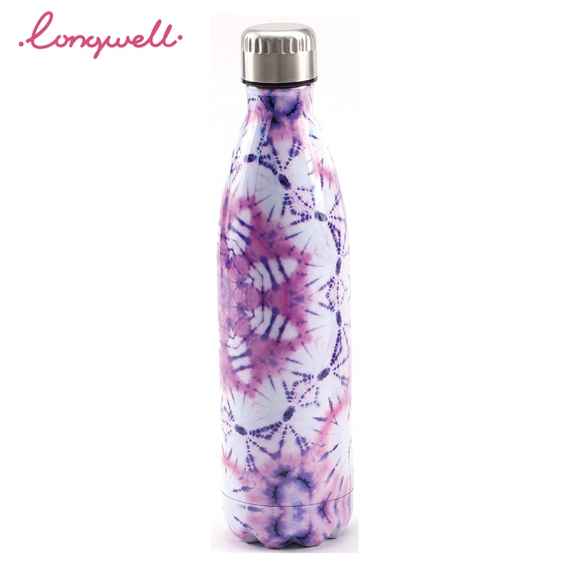 Double Wall Stainless Steel 304 Water Bottles Drink Insulated Printed Custom 500ml Sports Cycling Vacuum HydroFlask Water Bottle