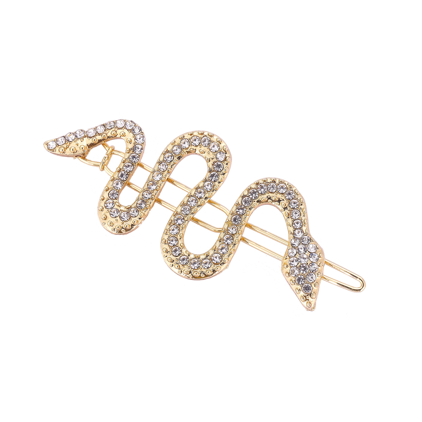 New Snake Shaped Hair Accessories Hairpin with Rhinestone Clip Edge Clips Hairpin Hairpin Female H Child