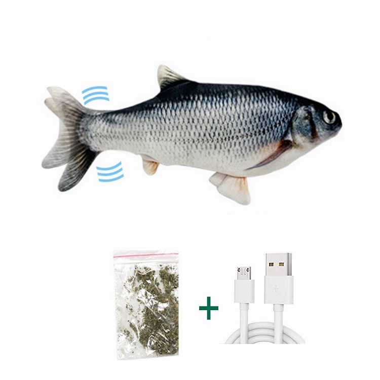 Usb 3d имитация мягкой милой кошачьей мяты в форме рыбы Автоматическая движущаяся электрическая жевательная игрушка для домашних животных Интерактивная рыба кошка игрушка для кошек