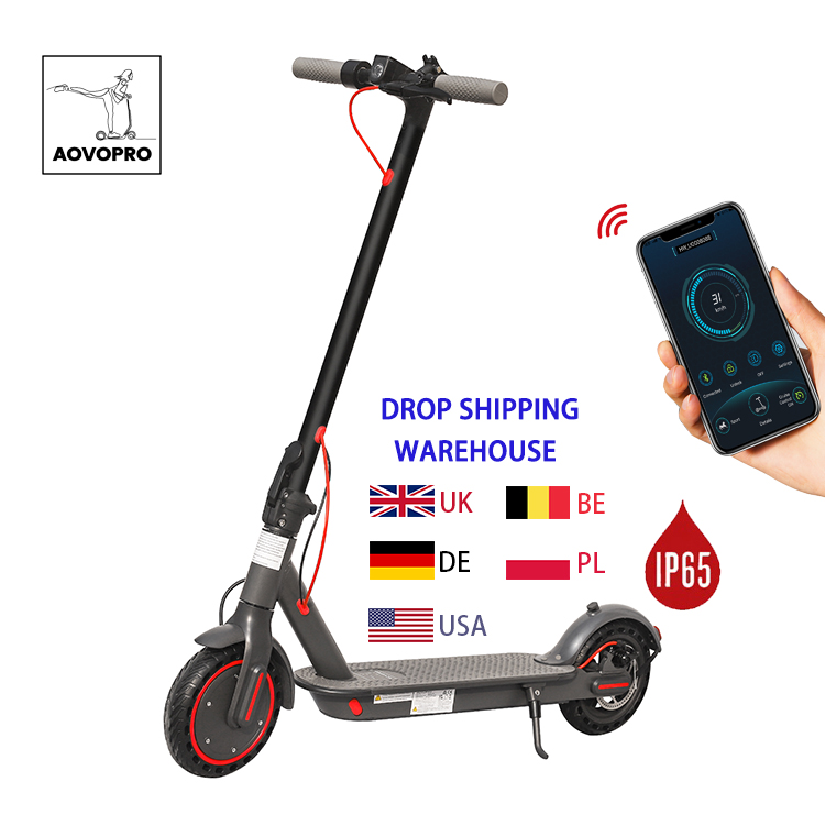 AOVO Pro EU складские взрослые внедорожники 350 Вт 2 колеса M365 Pro батарея литиевые твердые шины электрический скутер