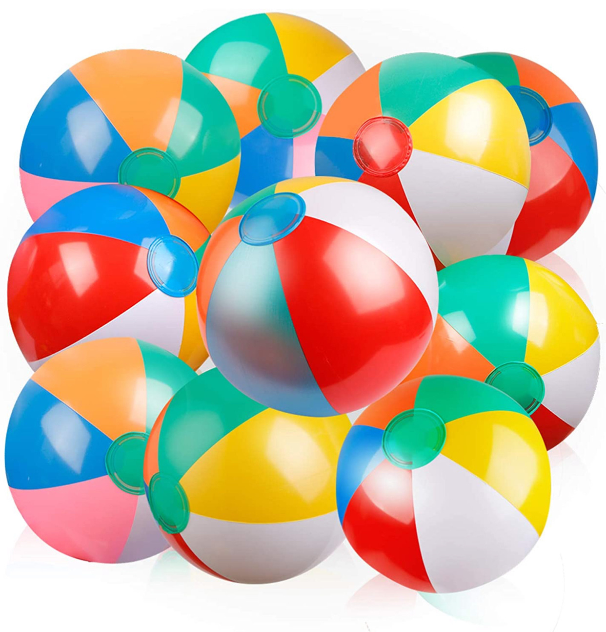 Logo custom printed pelota de playas classic rainbow color sph inflatable beach ball yiwu pvc custom logo for outdoor