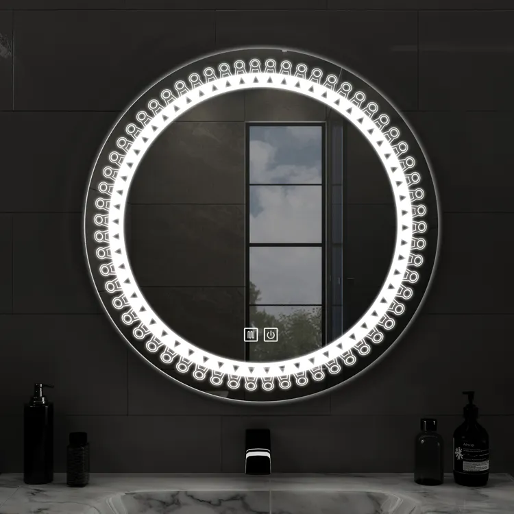 New  bathroom round mirror with LED light make up mirror
