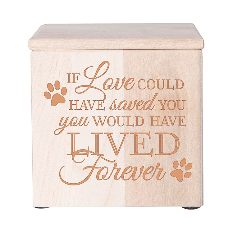 Cremation Urns for Pets Wooden Memorial Keepsake Box for Dogs and Cats