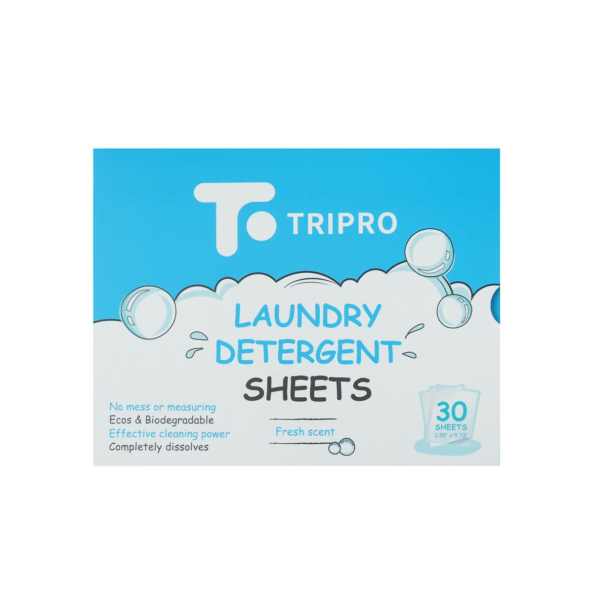 Natural Plant based Biodegradable Pure Eco-friendly Laundry Detergent Sheet/Strips Automatic Washing Machines