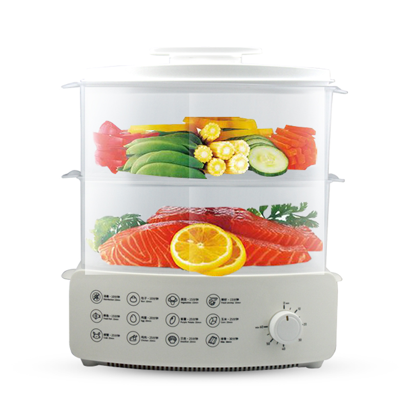 Extra large food steamer 2 layer multifunctional tefal food steamer cooker with BPA free electronic steamer food countertop