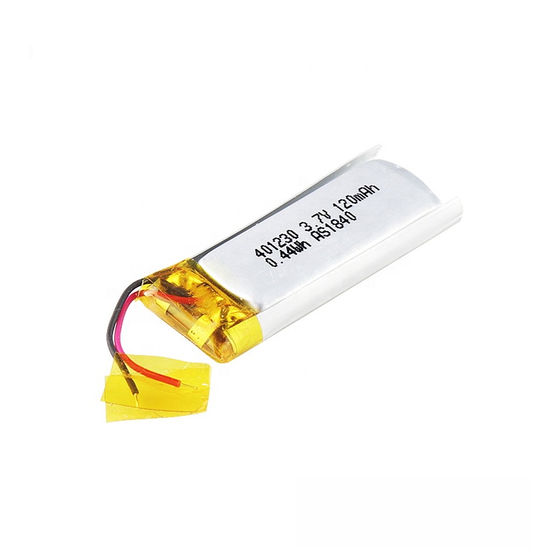 Отвечают требованиям стандартов UL/IEC62133/KC/CB/BIS/UN38.3 перезаряжаемая небольшая батареи 401230 120 mAh 3,7 V литий-полимерный аккумулятор для Bluetooth наушники