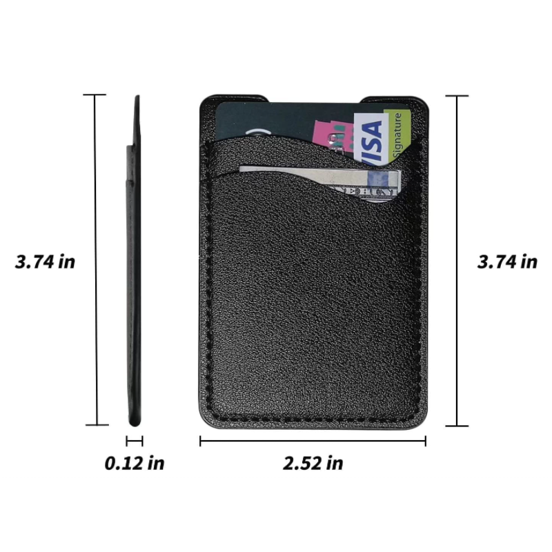 PU Leather Phone Card Holder Wallet Self-adhesive Custom Id Card Pocket Phone Wallet Credit Card Holder For Phone Case