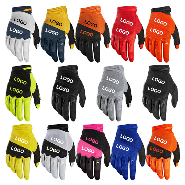Custom Summer Motorbike Cycling Gloves Motocross Dirt Bike Racing Hand Gloves BMX MTB DH Motorcycle Riding Full Finger Gloves