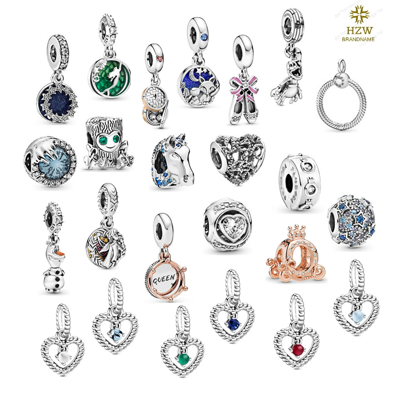 Wholesale price 925 Sterling Silver Beads various styles pendant DIY bracelet necklace glass beads