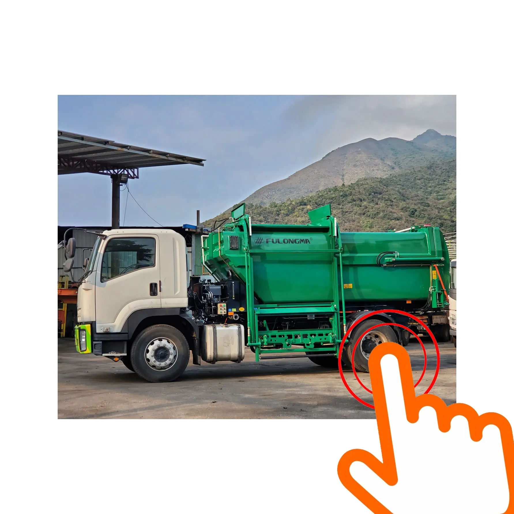 FULONGMA Hot Sale Green Waste Collection High Quality Small Kitchen Garbage Truck