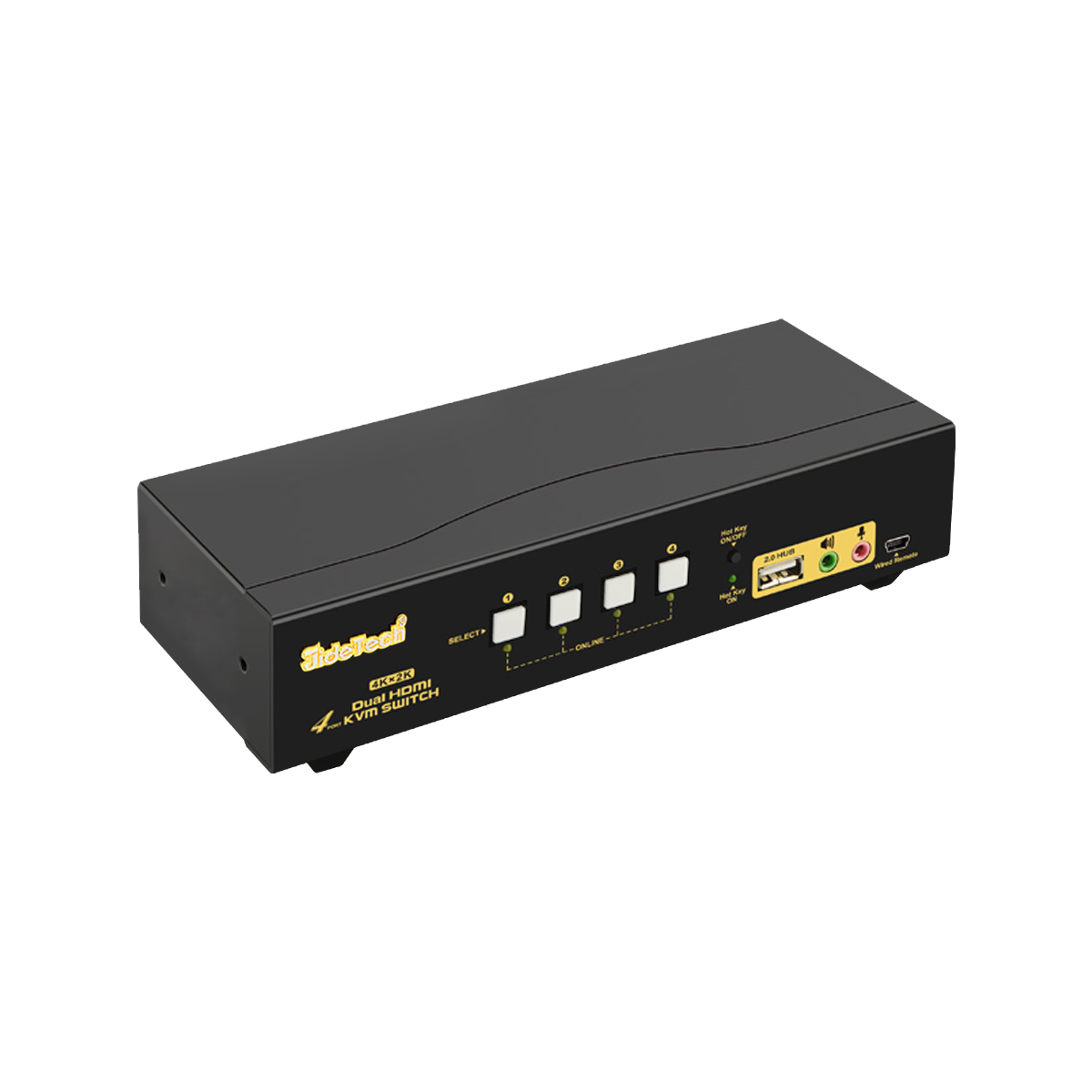 Оптовая продажа с завода, 4K OEM ODM 4 порта 2 выхода HDMI двойной монитор KVM переключатель