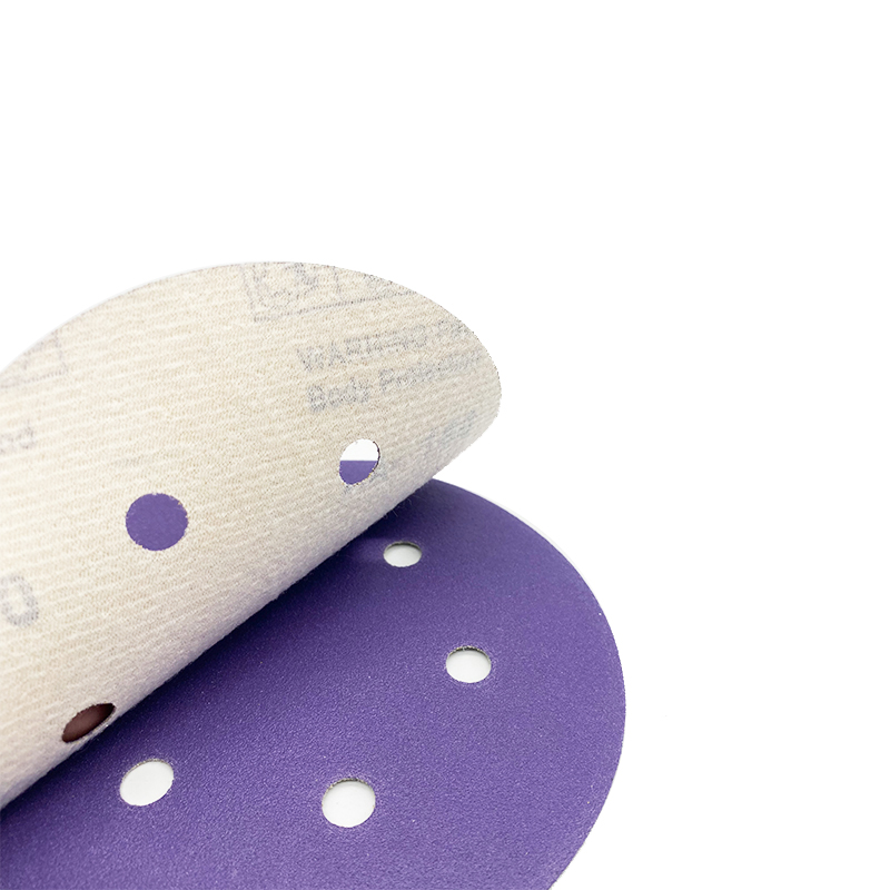 Datong 5 Inch 8 Holes 100 Grit Hook and Loop Purple Round Sanding Disc for Metal Automotive Wood Ceramic Sanding Disc