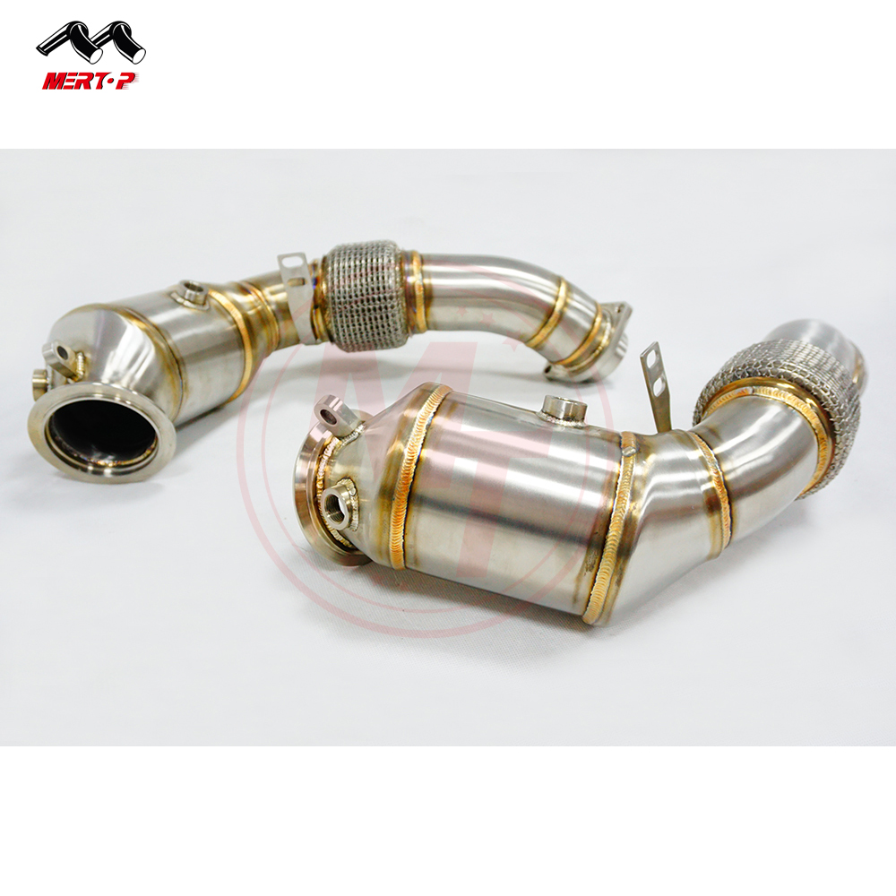 MERTOP RACE SS304 Catless BM* S63 N63 V8 F16 X5M X6M X5 X6 E70 E71 550I 650I 2011-2017 Exhaust Downpipe
