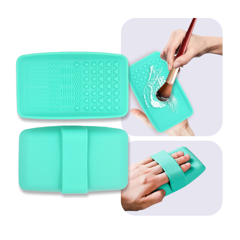 2021 New Design Amazon Super Soft Clean Face Brush Silicone Makeup Brush Cleaner Pad Mat