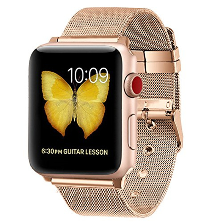 Сетчатые ремешки для часов из нержавеющей стали для Apple iWatch 8 7 6 5 4 SE серии