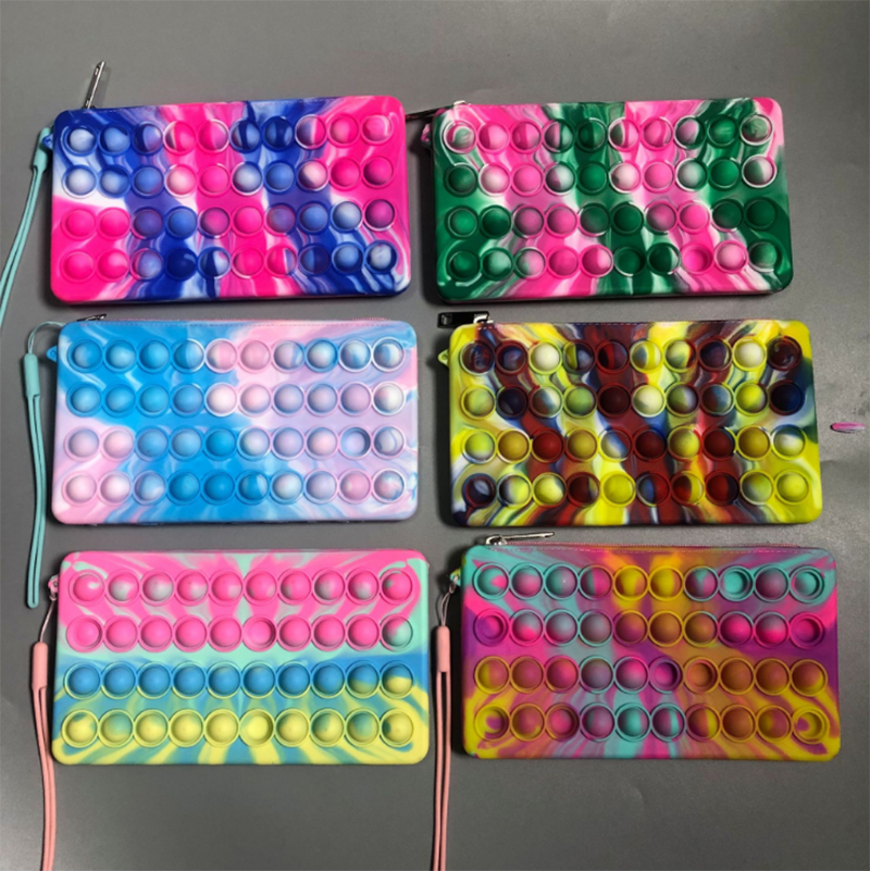 Wholesale Pop It Coin Pencil Bag Cute Pop It Purse with Different Colors Wholesale Price for Silicone Purse