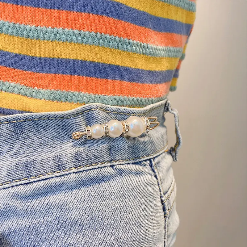 Waist modification small accessories pant adjustment skirt elastic waist anti-slip button brooch women's pin fixed c