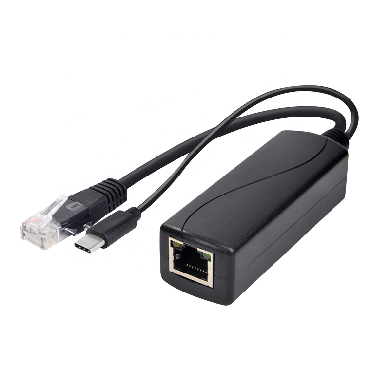 Стандартный гигабитный разделитель POE 48V постоянного тока до 5V2.1A разделитель POE TYPE-C/MICRO USB/DC четыре вида интерфейсов не являются обязательными