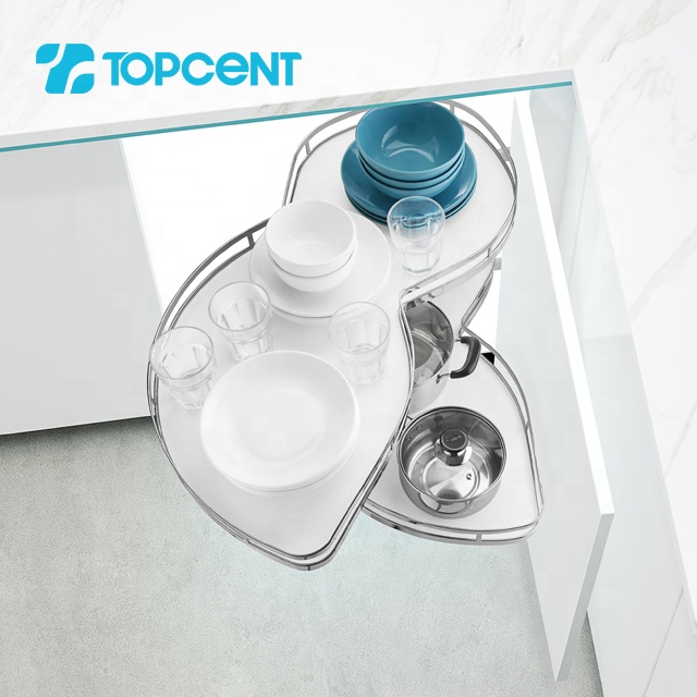 Topcent functional kitchen fittings magic storage corner pull out kitchen basket for drawer
