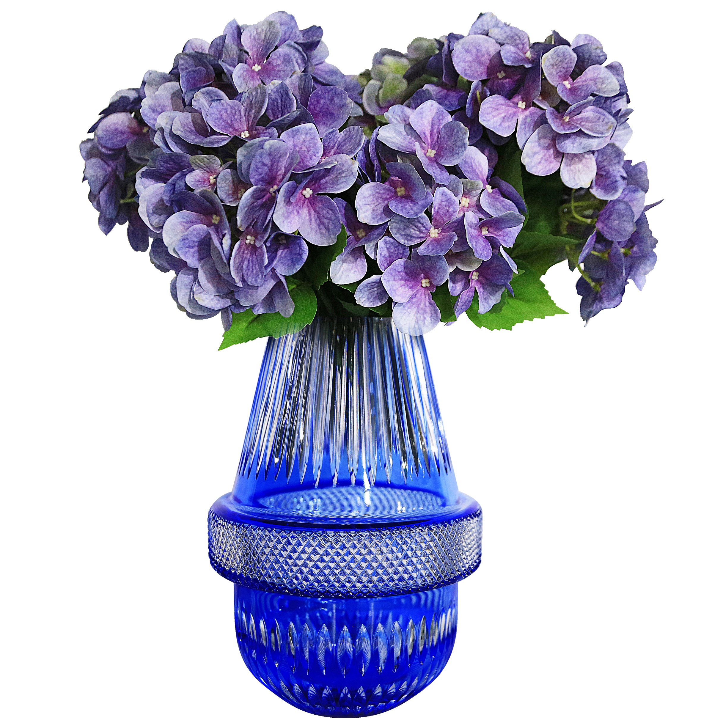 Hot selling  24% pbo crystal hand cut luxury  tall flower vase for home decoration wedding hotel  party ornament