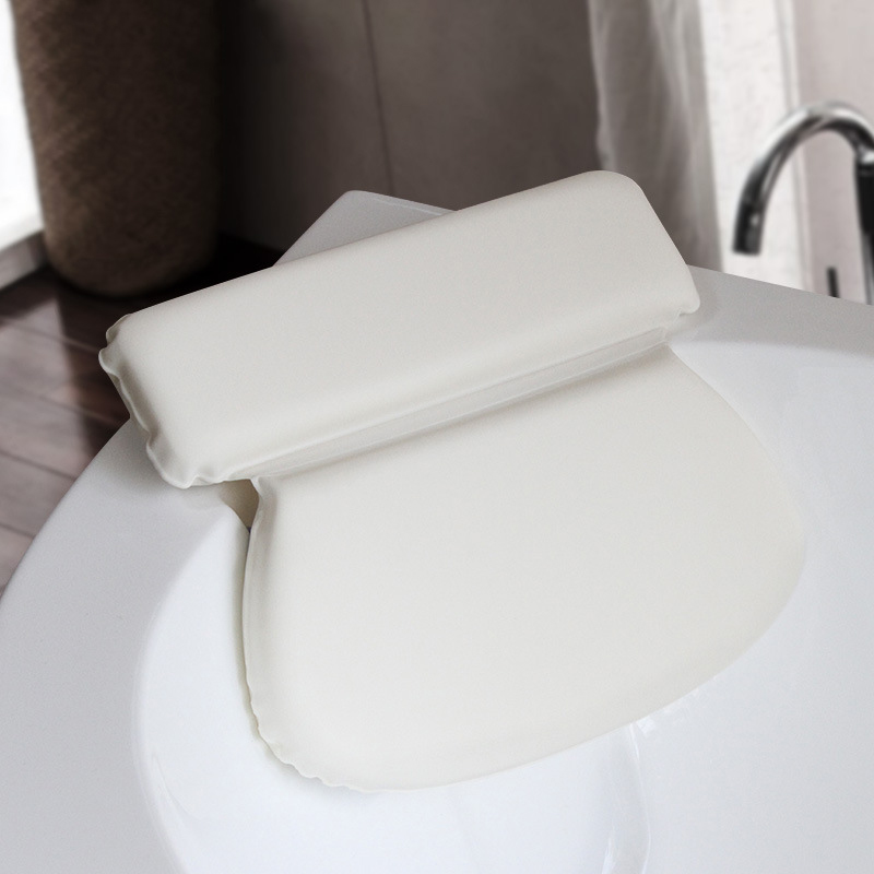 PU Anti-skid Bathroom Spa Luxurious Ergonomic Round Pillow Bath Waterproof Soft And Comfortable Bathtub Pillows
