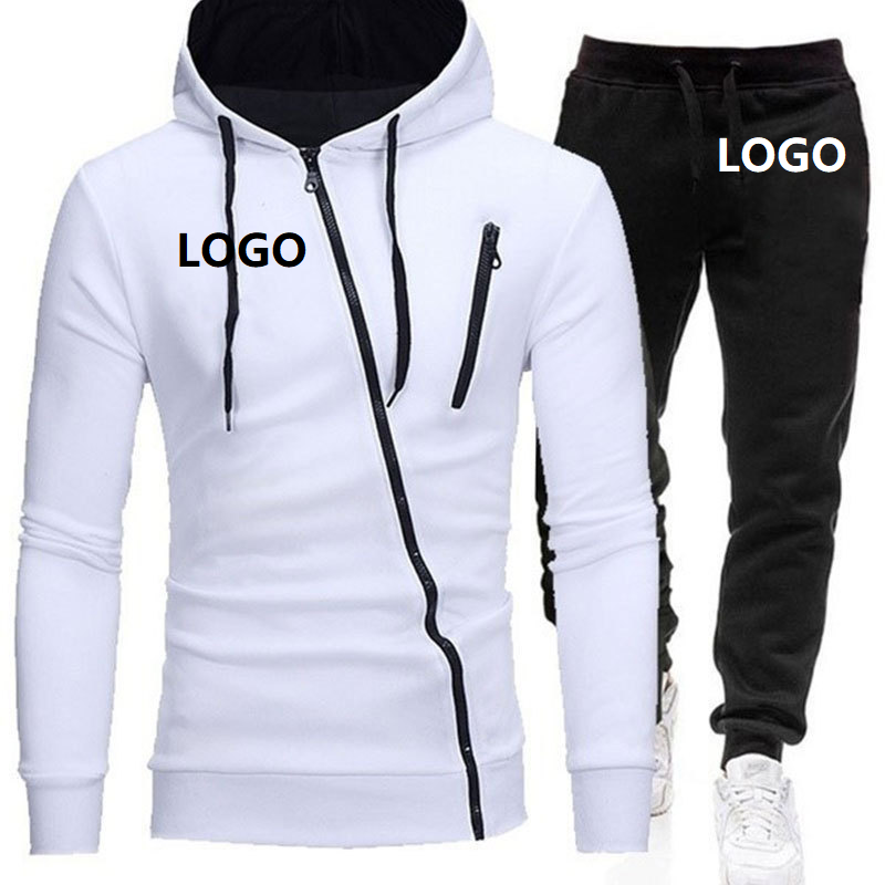 Winter Custom Logo Men's Outdoor Hoodies Sports Casual Suit Men Clothing Set