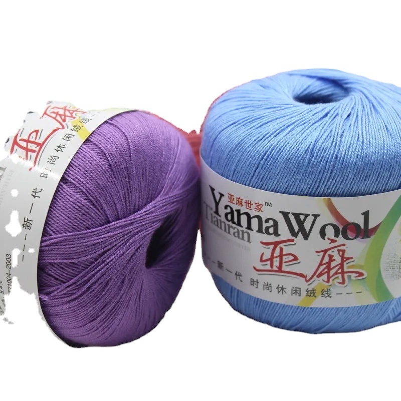 high quality wholesale 100% pure linen knitting yarn Flax ball 100 linen yarn