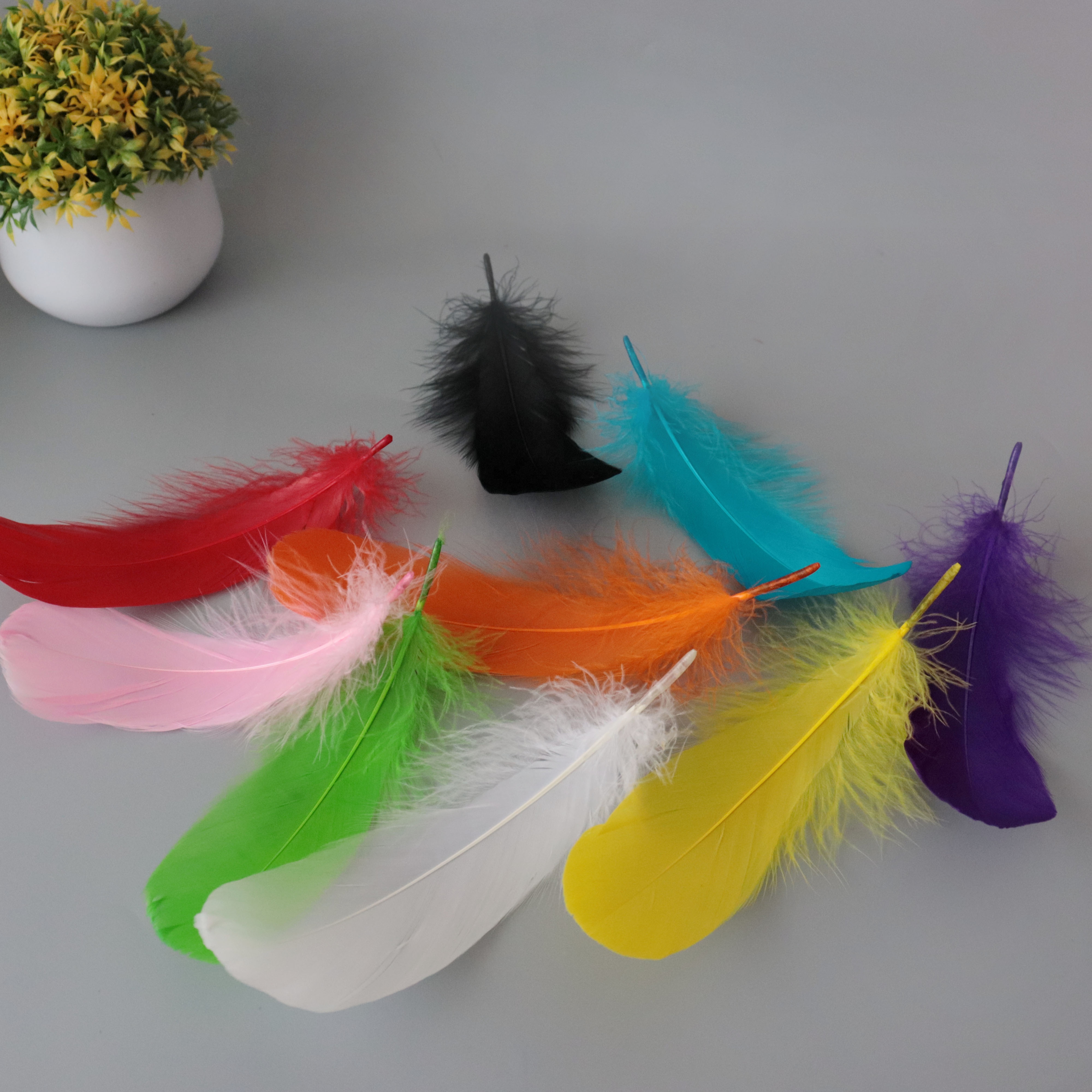 14-20 cm Natural colorful big Floating Goose Feather for Wedding Party Decor DIY Craft