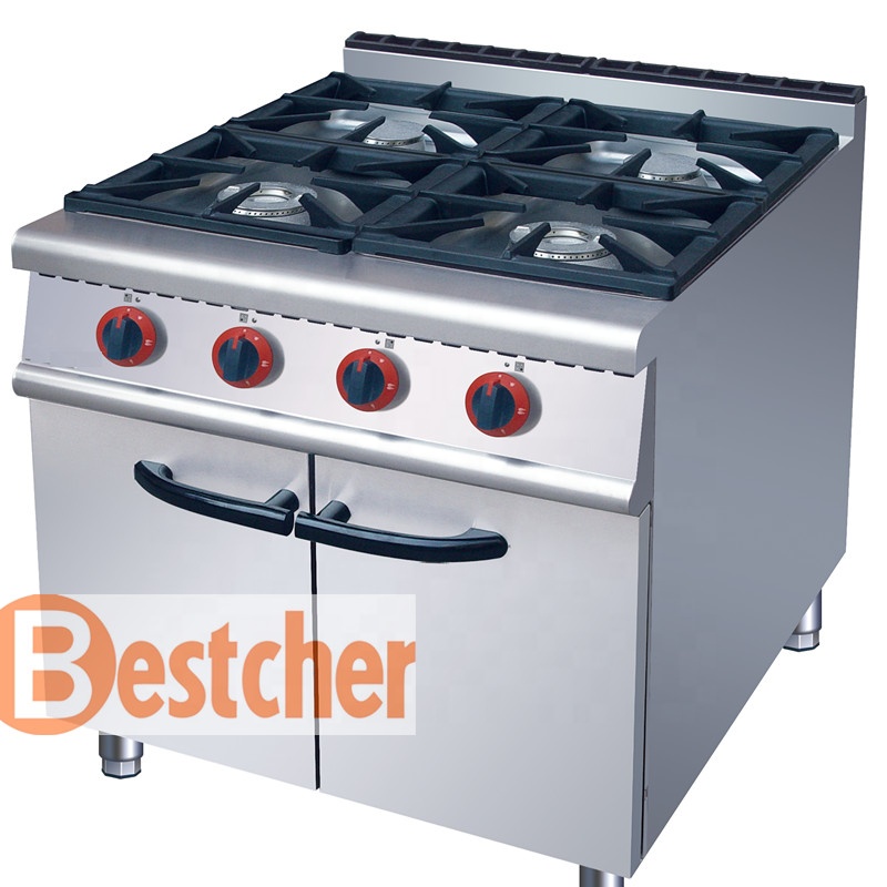 Bestcher буфетно-кухонное оборудование 4-горелка газовая плита с шкафом в европейском стиле горелки, сертификат Европейского соответствия, сертификат независимого Испытательного и сертификационного EC (ROHS) по запрещению применения опасных веществ, МЭК, 