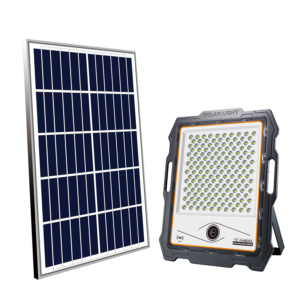 High Brightness Portable 2.4G wifi remote control solar flood light Cctv Camera 100w 200w 300W Security Solar Led Flood Light