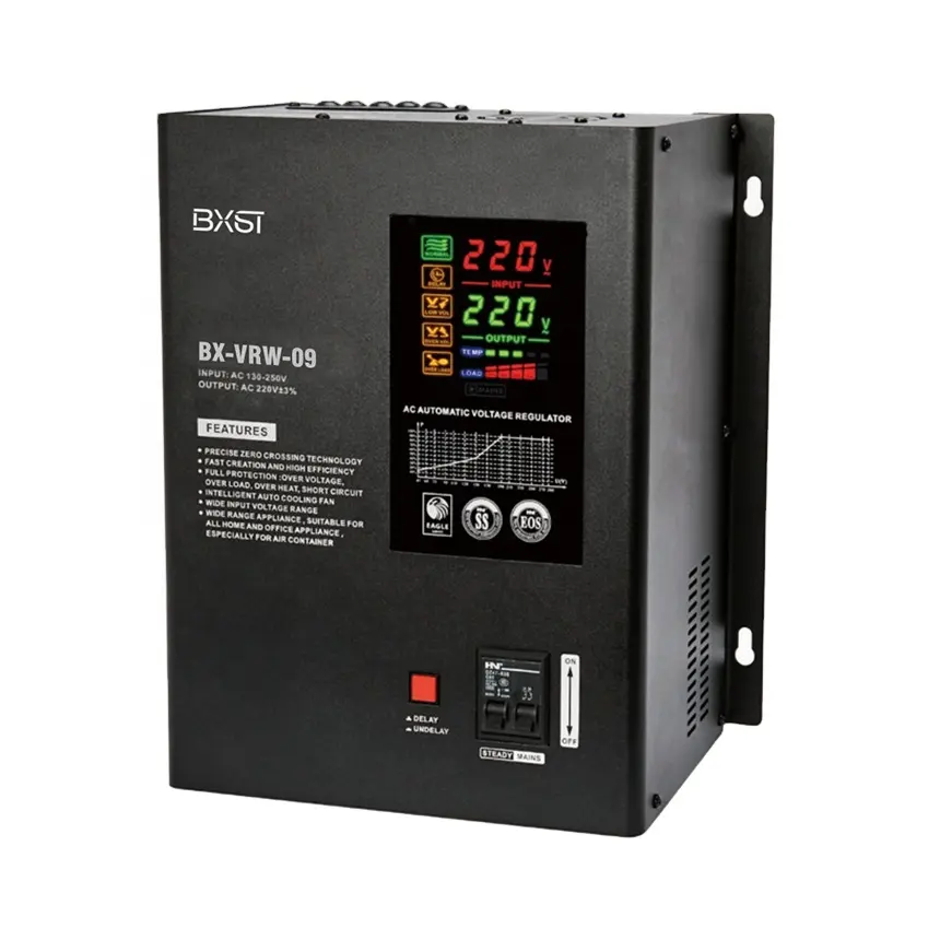 BXST-VRW09 8000/10000W Europe Socket Auto Voltage Regulator, Home Use Voltage Stabilizer 220V AC