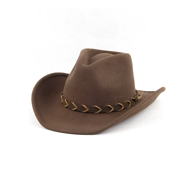 LiHua Hat--NEW New Attitude Felt Cowboy Hats For Women Wool Felt Hats
