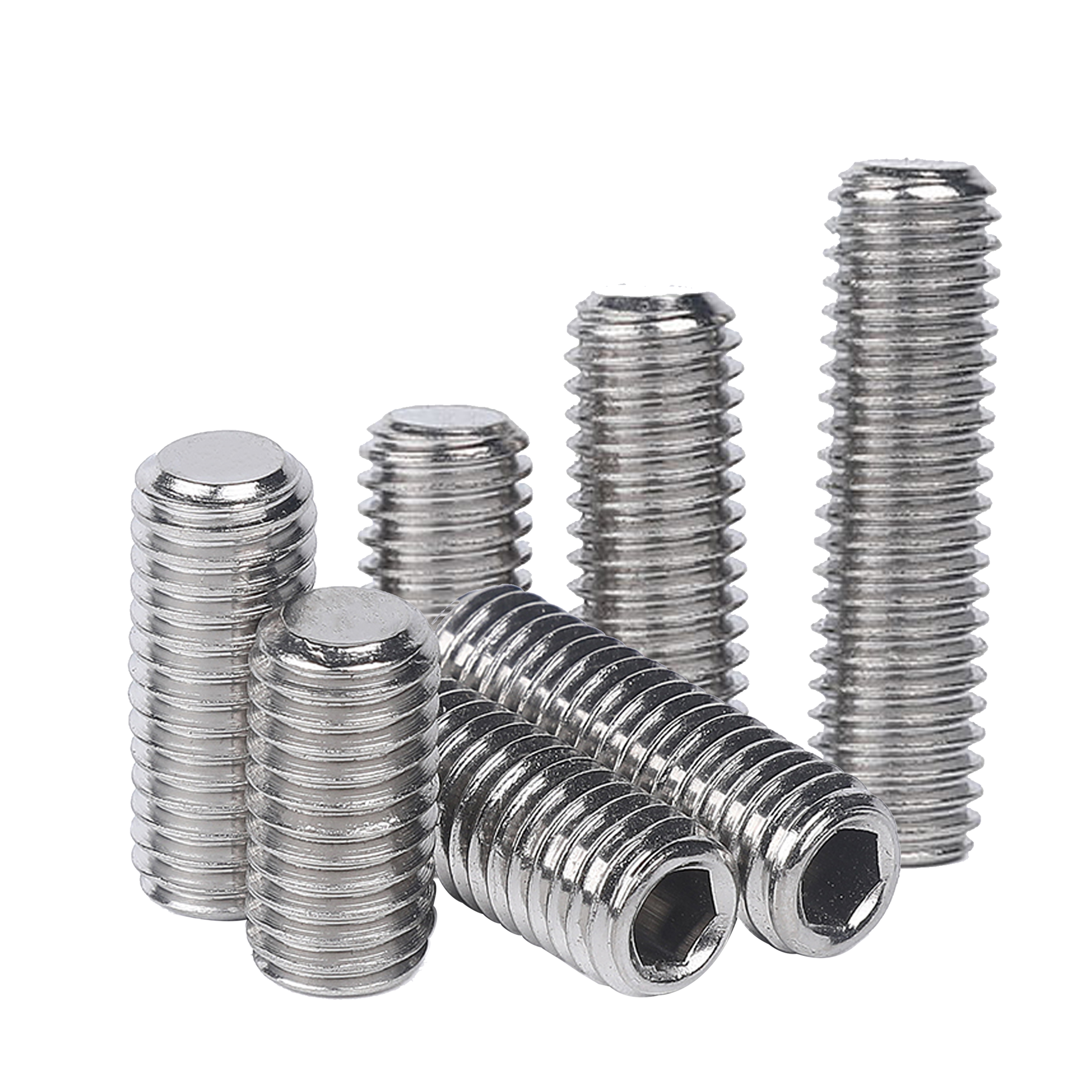 DIN913 304 Шестигранная головка из нержавеющей стали, Шестигранная головка, плоская головка, набор болтов, безголовых болтов M3 M4 M5 M6