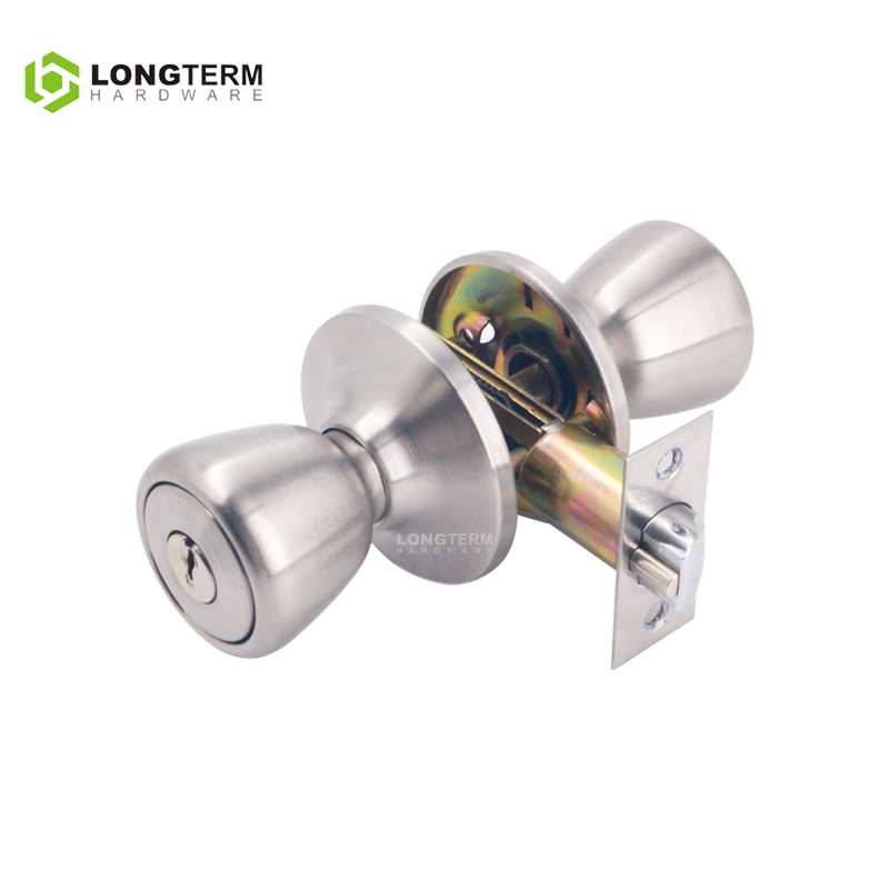 Interior Keyless Turn Thumb Locking Door Knob for Bedroom bathroom