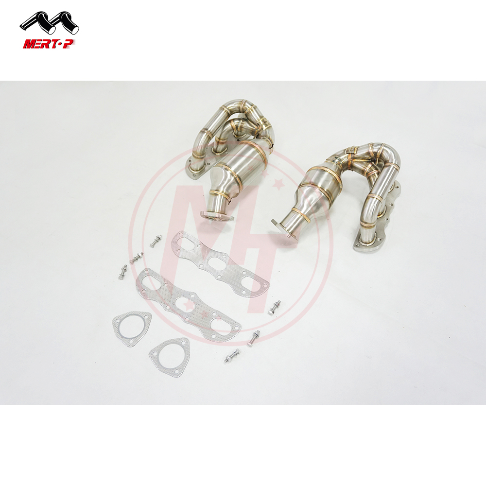 MERTOP гонки SS304 Catted конкурсная головка для Pors che 987,2 Boxster Cayman GTS 2.9L 3.4L 2009-2012