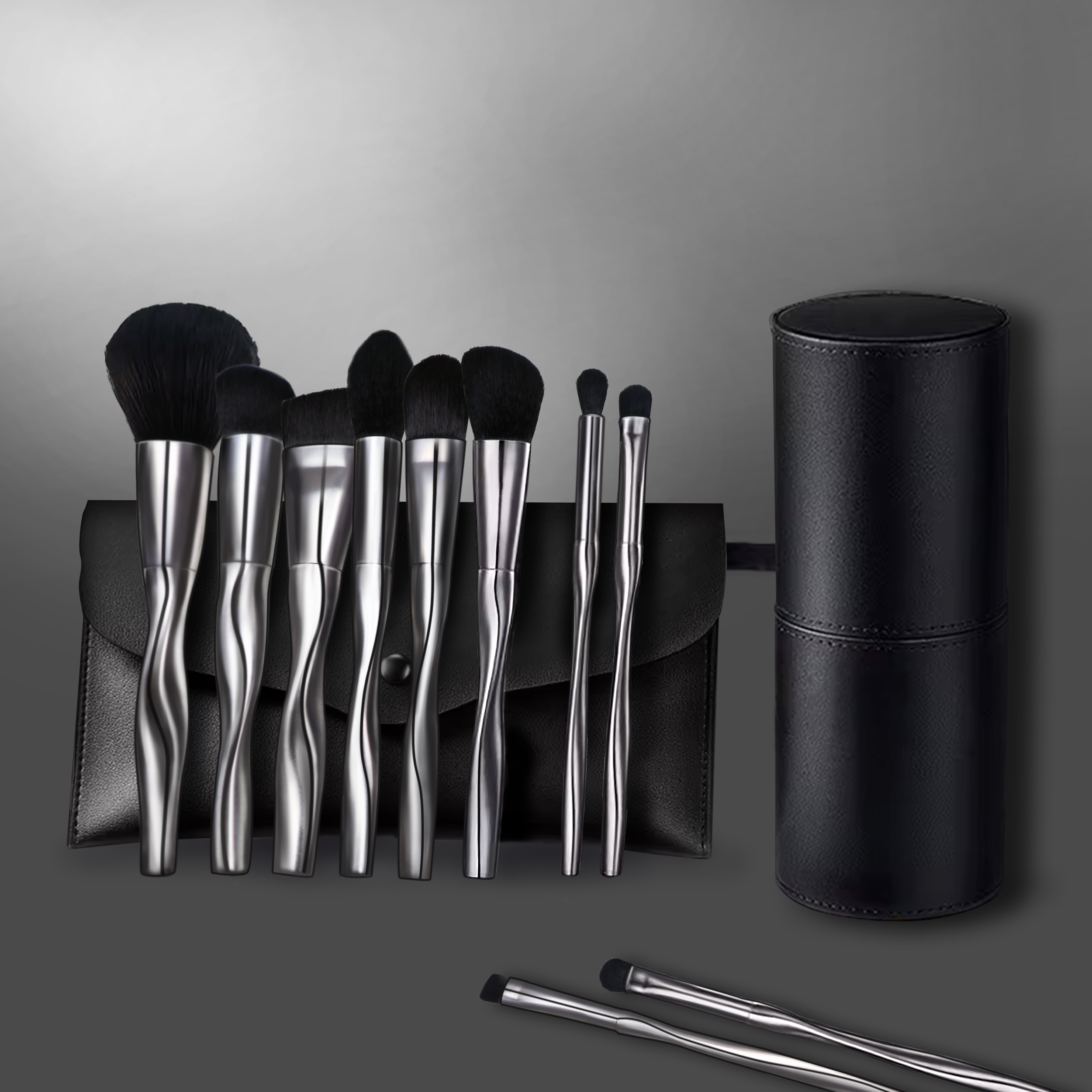 LILYWILD Make Up Brushes 10pcs Synthetic Vegan Plastic Luxury Custom Professional Makeup Brushes Set
