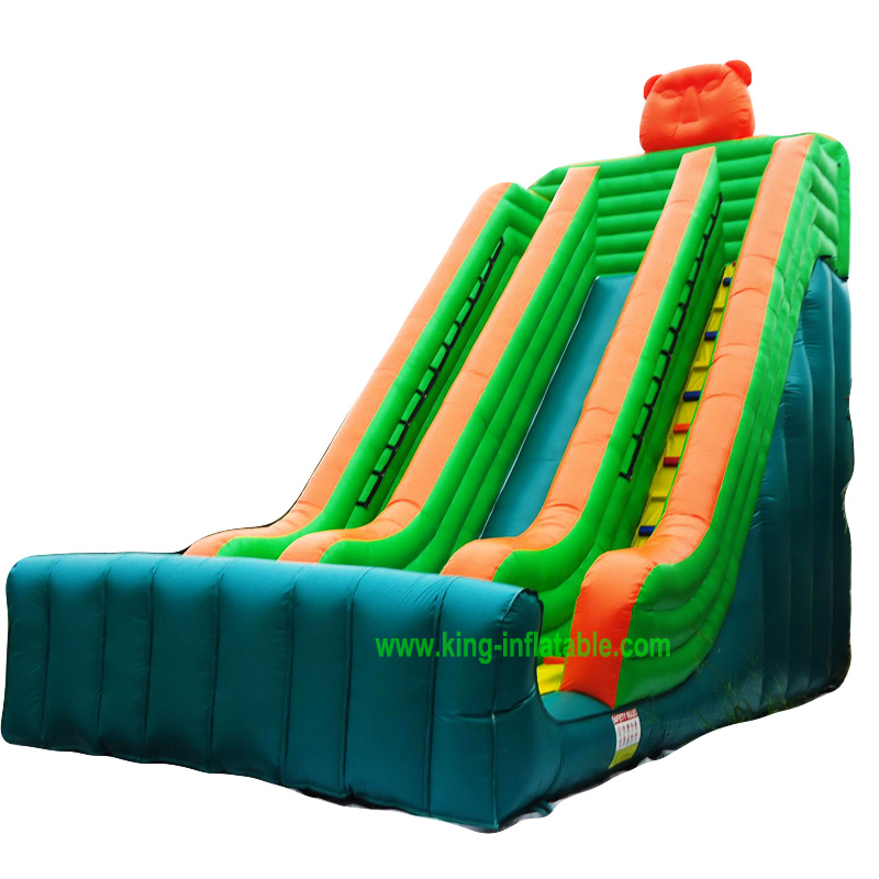 Double Lane Giant Inflatable Dry Slide water sldie For adult