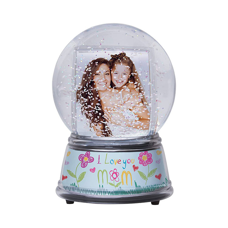 OEM ODM souvenir snow globe Amazon hot selling snowball glass crystal ball snow globes with photo insert