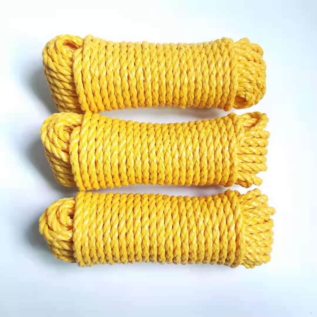 wholesale 3 Strand twisted 5mm flat rope PP Packing Rope
