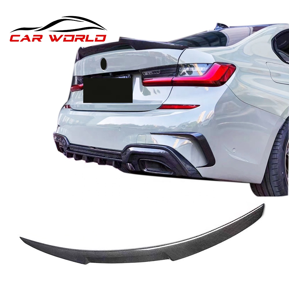 Автомобильный спойлер для BMW G20 M4 Стиль углеродный материал для 2019-2022 BMW Новая 3 серия G20 G80 УГЛЕРОДНЫЙ спойлер