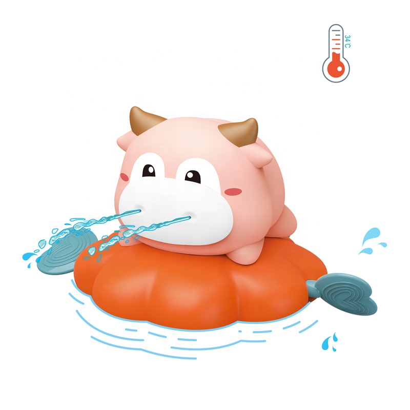 New arrival water bath pull line toys animal baby toy with temperature sensing function