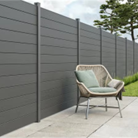 Complete Six Slats And Aluminum Pfo Balcony Board Composite Fence Laser Cut WPC